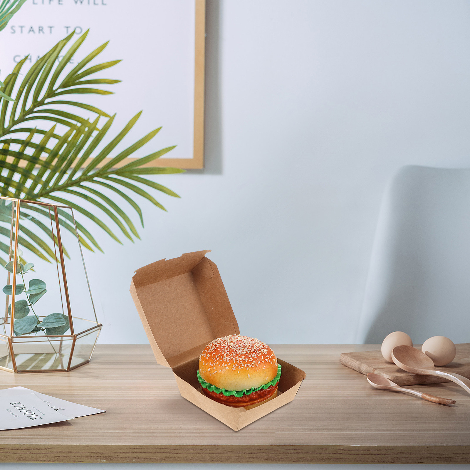 30個入りバーガーボックス クラフト紙製 食品グレード 使い - Food Snacks In Usa のレビューと価格